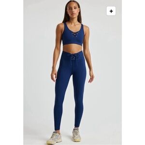 NEW YEAR OF OURS ribbed football leggings in navy Size M